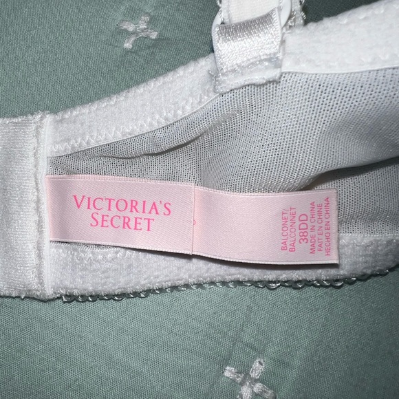 Victoria’s Secret balconette bra white/nude lace Sz 38DD - Picture 8 of 10